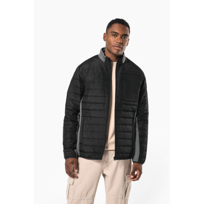 Men's bi-material padded jacket